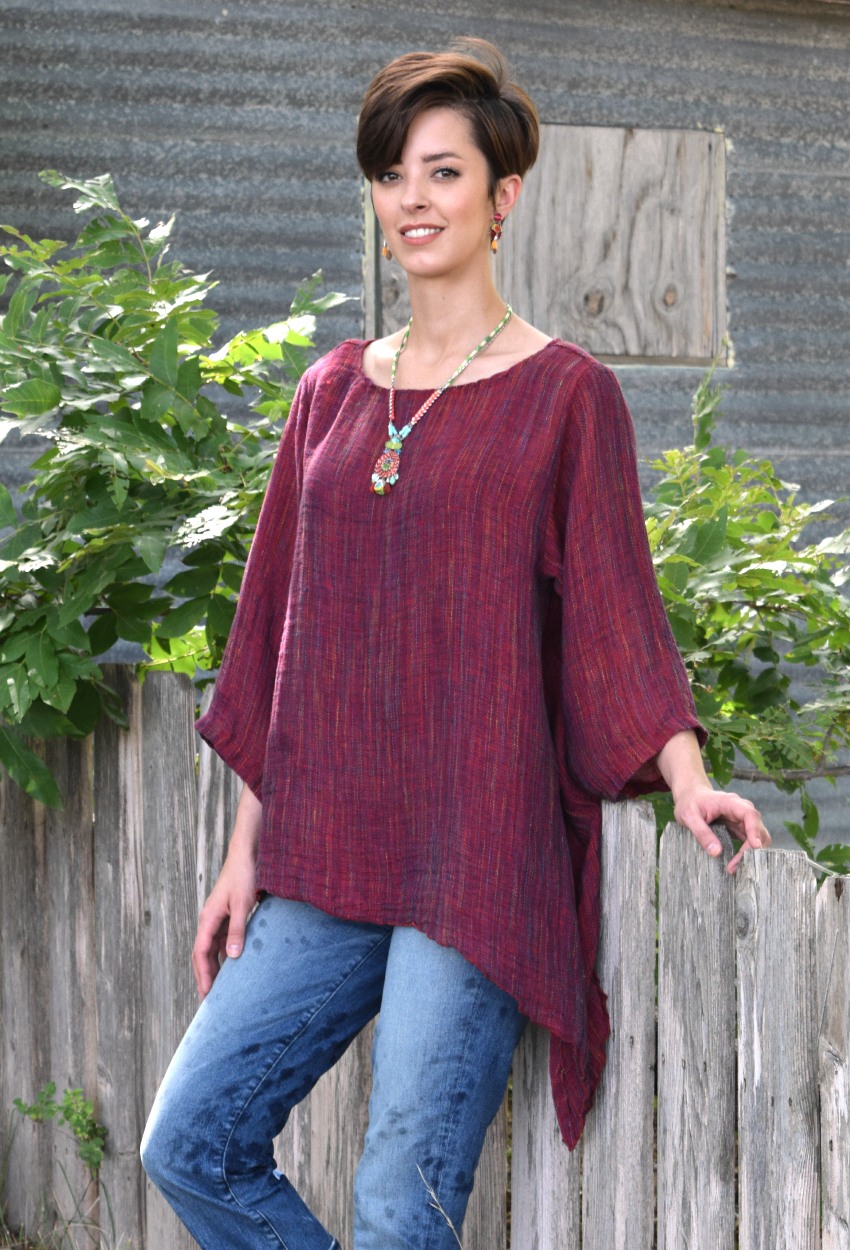 Colorful Mesh Tie Tunic