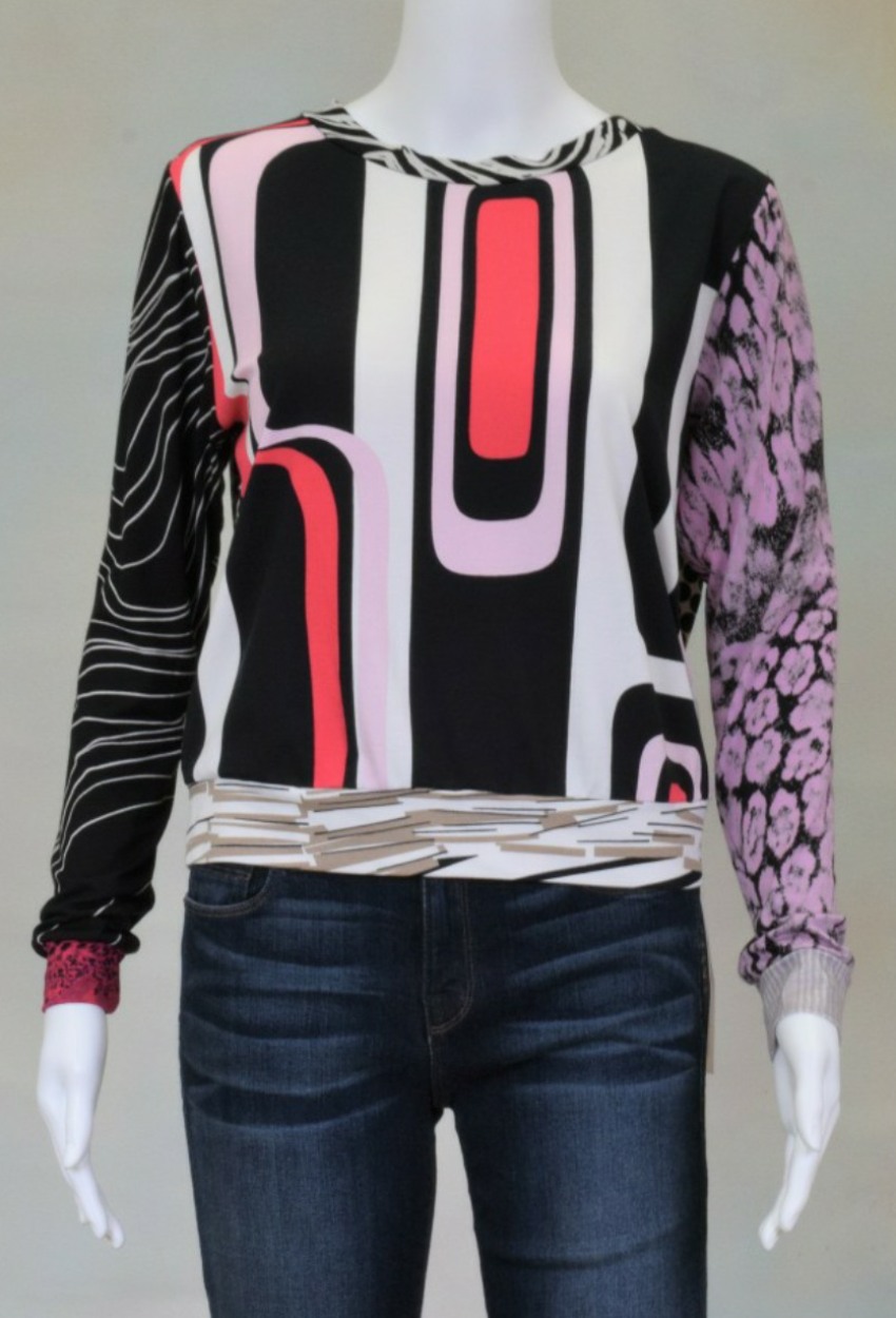One of a Kind Fun Banded Jersey Pullover XSmall 003