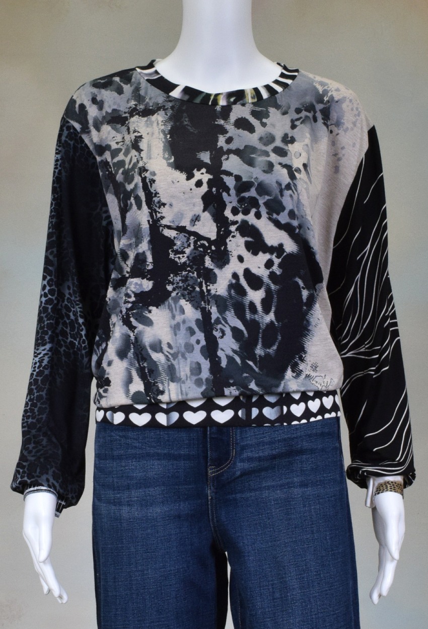 One of a Kind Fun Banded Jersey Pullover XLarge 903