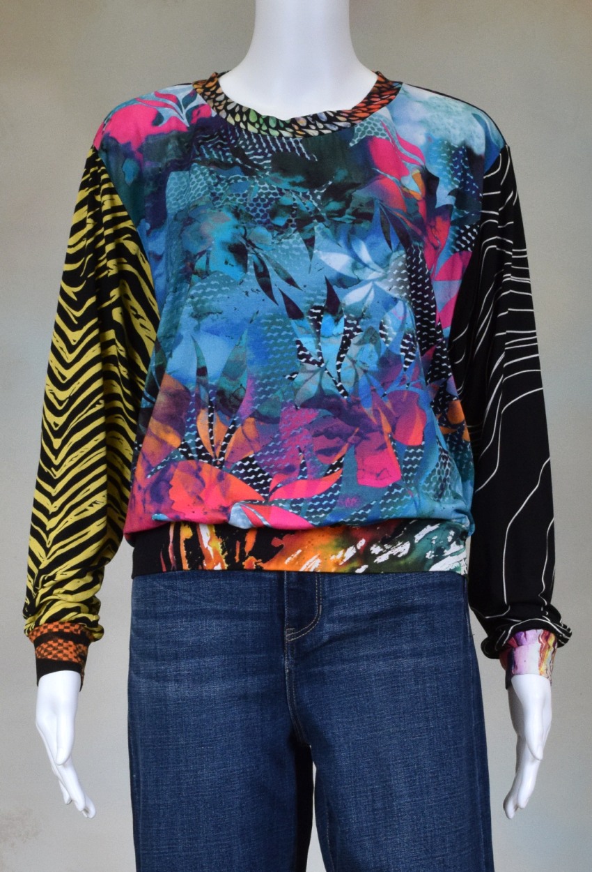 One of a Kind Fun Banded Jersey Pullover XLarge 904