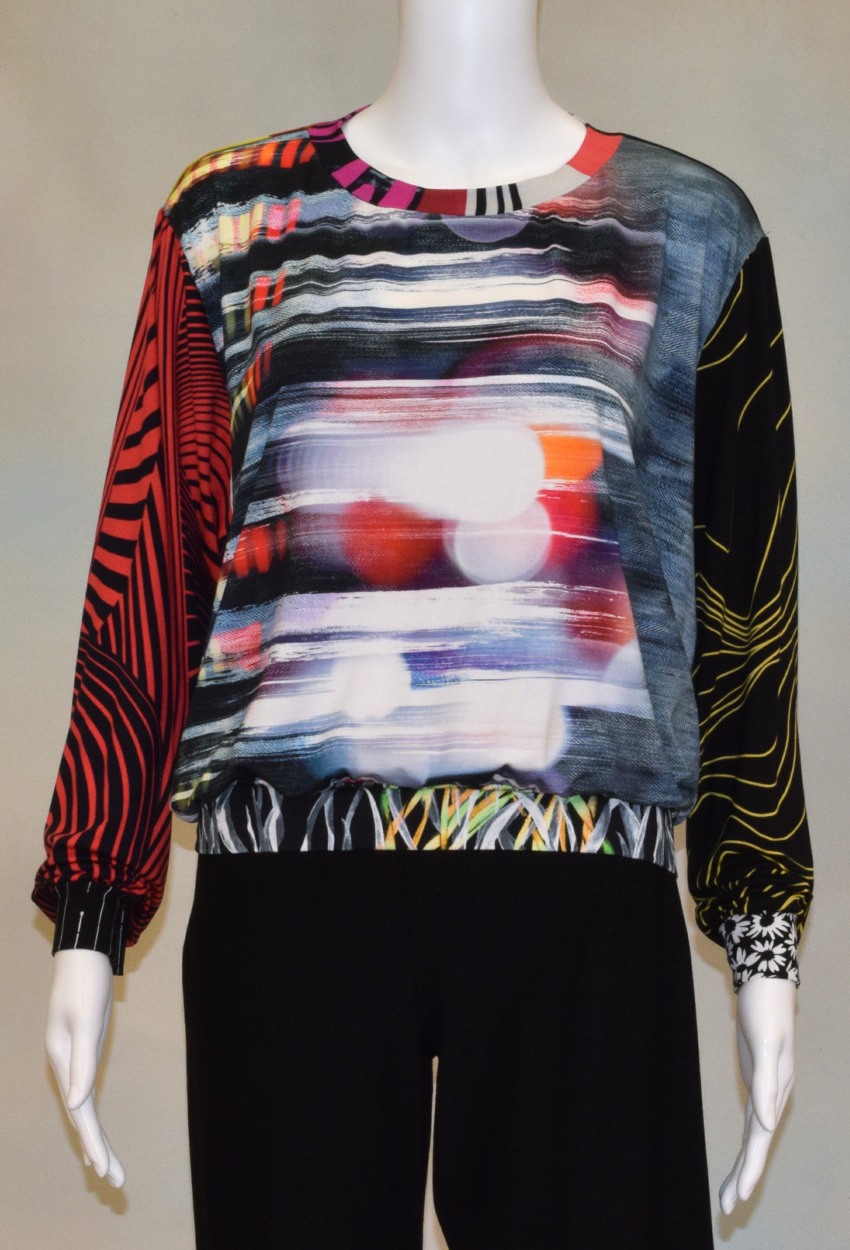 One of a Kind Fun Banded Jersey Pullover XLarge 907