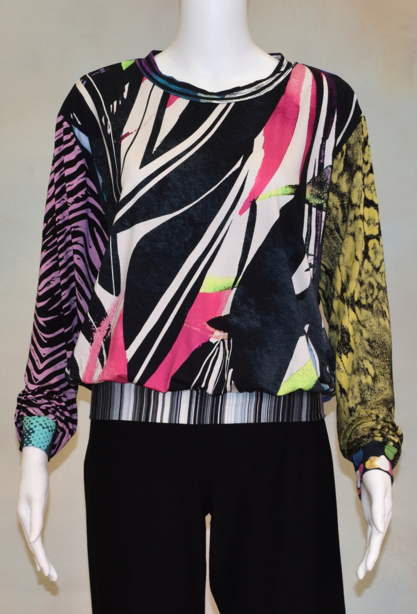 One of a Kind Fun Banded Jersey Pullover XLarge 908