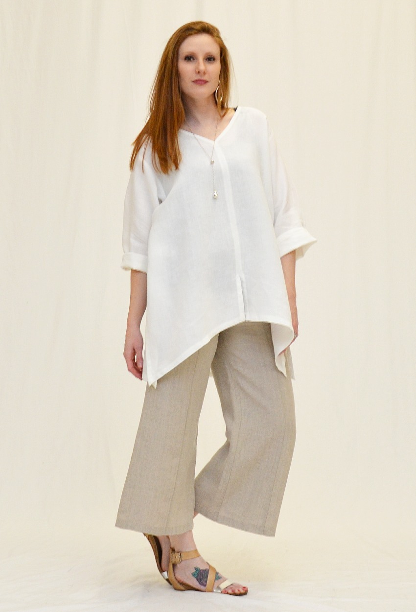 Linen Oversized Seamed Tunic