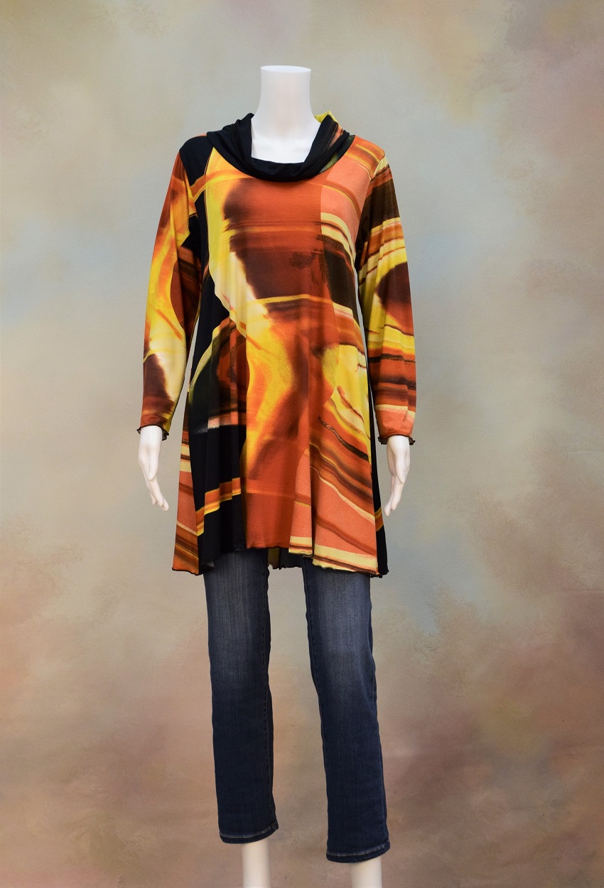 Sunset Knit Cowlneck Tunic