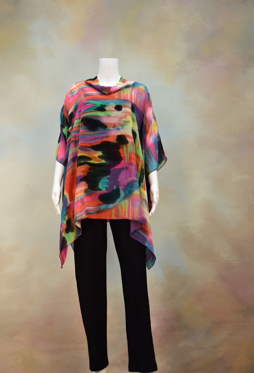 Colorful Brushstrokes Scrunchneck Square